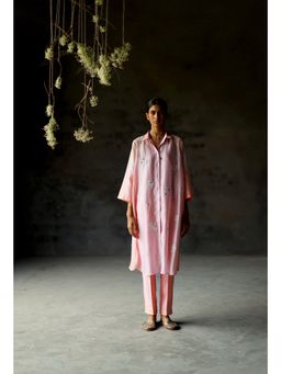 SHIKHA MEHTA - Jamuni Pink Yami Kurta with Pant and Slip (Set of 3)