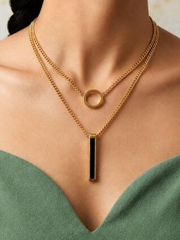 ARTKLIM - Golden Elegance Double Layer Anti-Tarnish Necklace