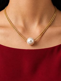 ARTKLIM - Elegant Golden Pearl Harmony Anti-Tarnish Necklace