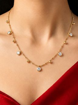 ARTKLIM - Luxury Gold Crystal Charm Anti-Tarnish Necklace