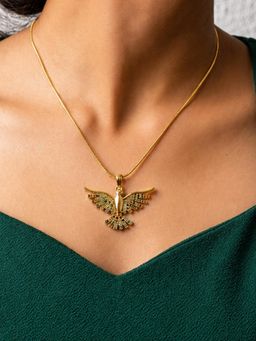 ARTKLIM - Multicolor Crystal Eagle Anti-Tarnish Pendant Necklace
