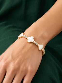 ARTKLIM - White Clover Crystal Anti-Tarnish Bracelet