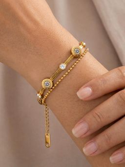 ARTKLIM - Crystal Luxe Double Layer Anti-Tarnish Bracelet