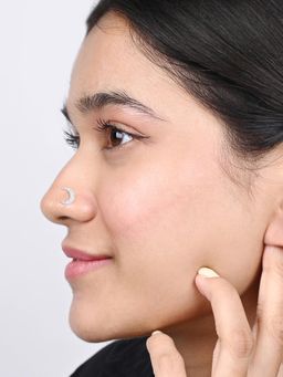 TOUCH925 - Pure 925 Silver Half Moon Nose Pin