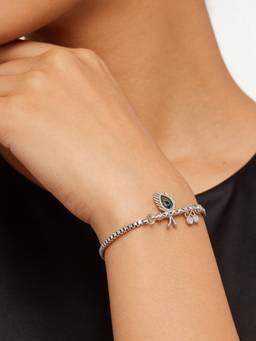 TOUCH925 - Pure 925 Silver Divine Flute Dangle Silver Unisex Bracelet