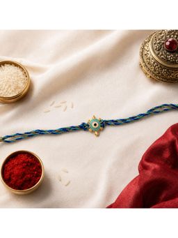 ISHKAARA - Premium Golden Nazar Shield Multi-Strand Thread Rakhi