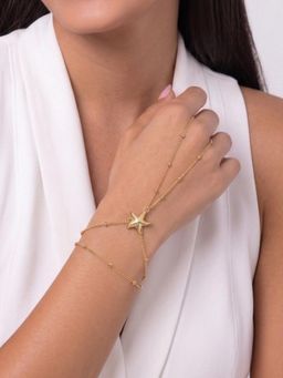 Niscka - Gold Plated Starfish Hath Phool