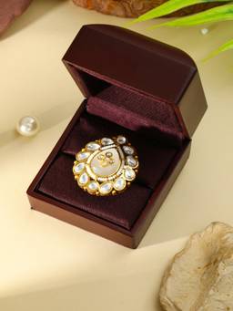 ZEWEL WORKS - White Stone -Cocktail Ring