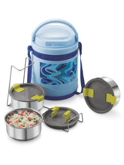 MAGNUS - Pride 3 Blue Insulated Office Lunch Box -750 ml