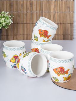 Voncasa - Ceramic Kullad Cups Set Of 6