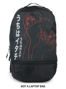 Bewakoof - Naruto Unisex Black Not Enough Hate Printed Backpack