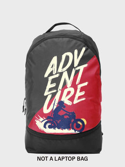Bewakoof - Unisex Black Adventure Printed Small Backpack