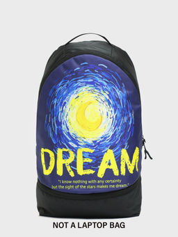 Bewakoof - Unisex Black Dream Printed Small Backpack