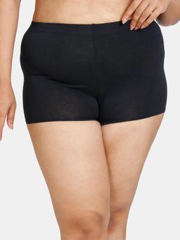 Zivame - Medium Rise Full Coverage Boyshort Panty Anthracite-Black