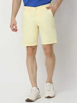 Spykar - Yellow Regular Fit Shorts for Men