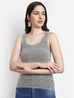 Creative Line - Beige Woven Top