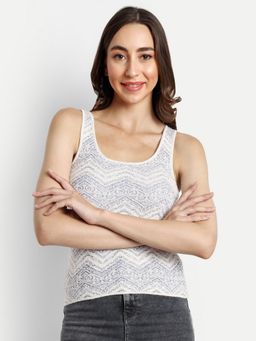 Creative Line - Blue Woven Top