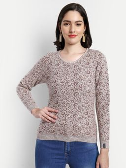 Creative Line - Beige Woven Top