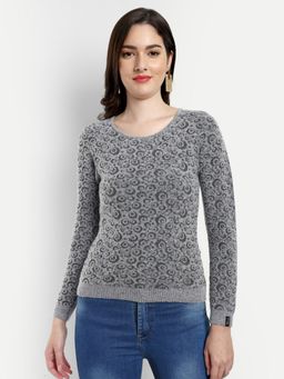 Creative Line - Grey Woven Top