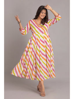 Suti - Women Rayon Lahriya Kurta - Pink