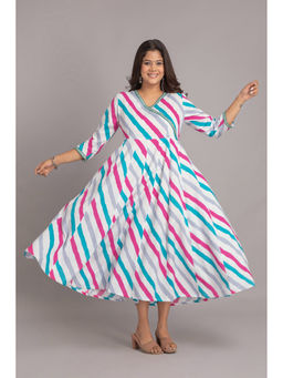 Suti - Women Rayon Lahriya Kurta - Blue