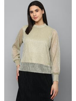 Allen Solly - Women Beige Textured Casual Top