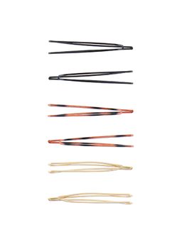 Accessorize London - Women's Basic Zig Zag Hair Clips (Pack of 6)
