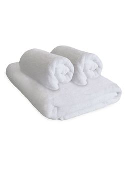 Heelium - Bamboo Towel, Soft, Absorbent & Odour Free, White (Set of 3)