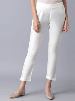 W - White Slim Pants