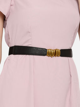 Twenty Dresses by Nykaa Fashion - Black Flaunt Your Personality With Slim Belt