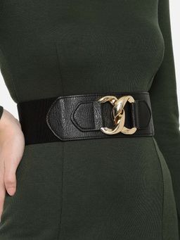 Twenty Dresses by Nykaa Fashion - Black Solid Broad Waist Belt