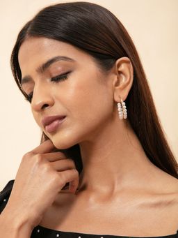 Twenty Dresses by Nykaa Fashion - Go Around In Pearls Earrings