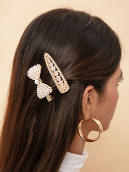 Twenty Dresses by Nykaa Fashion - Nothing But Pearls Hairpin (Pack of 2)