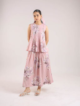 Amrood - Dusty Rose Pink Floral Co-Ord (Set of 2)