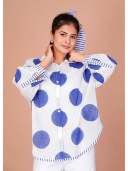 Aruma - Blue Polka Anti-Fit Shirt