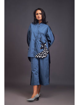 Deepika Arora - Womens Blue Co-Ord (Set of 2)