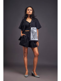 Deepika Arora - Womens Black Co-Ord (Set of 3)