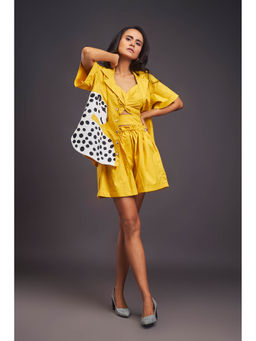 Deepika Arora - Womens Yellow Co-Ord (Set of 3)