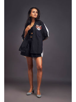 Deepika Arora - Womens Black Co-Ord (Set of 3)