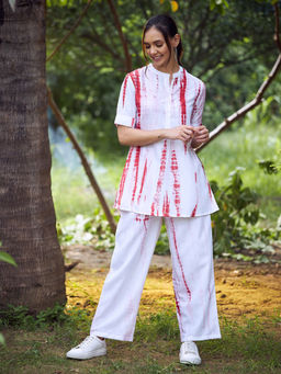 AAREIN - White Tie & dye Co-Ord (Set of 2)