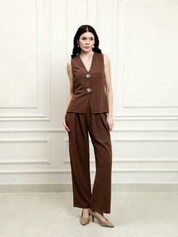 AAREIN - Brown Solid Co-Ord (Set of 2)