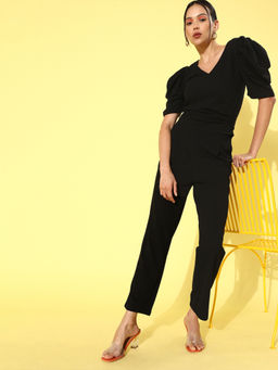 AAREIN - Black Solid Co-Ord (Set of 2)