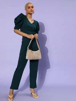 AAREIN - Green Solid Co-Ord (Set of 2)