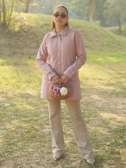 Lakshita - Pink Quilted Jacket