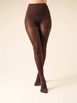 Theater - Women Brown Facet Opaque Stretchable stockings