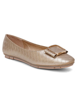 Sherrif Shoes - Womens Gold Color Ballerinas