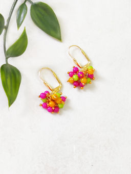 Lime By Manika - Dangling Beads Multi Earrings