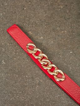 Twenty Dresses by Nykaa Fashion - Red In A Chain Reaction Belt