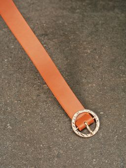 Twenty Dresses by Nykaa Fashion - Brown The Textured Gold Belt