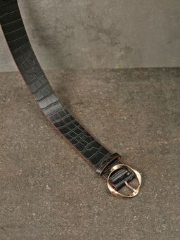 Twenty Dresses by Nykaa Fashion - Black The Circular Twists Belt